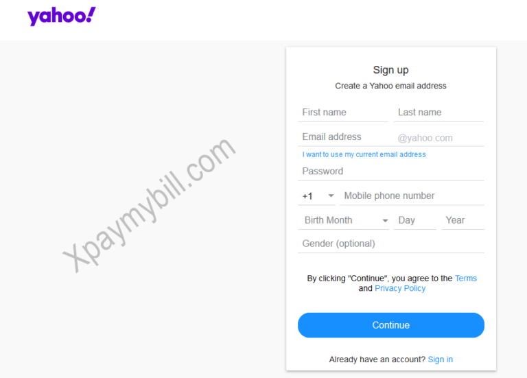 Create New Yahoo Email Account Free www.yahoomail.com Login - Pay My Bill
