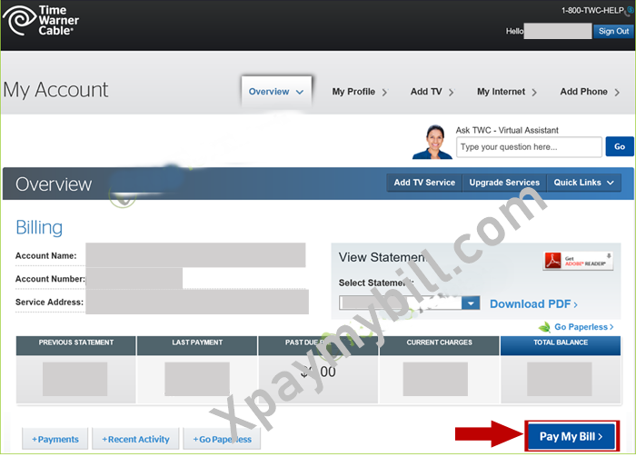 Time Warner Cable Pay Bill Online (Now Spectrum) Bill Pay My Bill