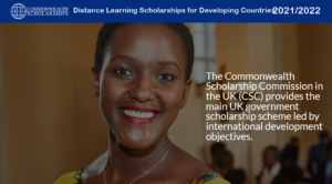 Commomwealth Distance Learning Scholarships for Developing Countries