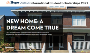 International Student Scholarships at Hope College USA