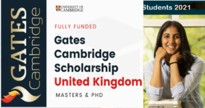 Apply for Gates Cambridge Scholarship for International Students 2021/2022