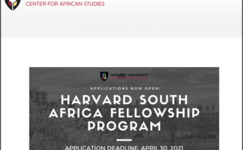 Harvard South Africa Fellowship Program Application - Study in Harvard University