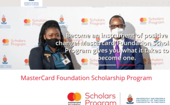 University of Pretoria MasterCard Scholarships (Masters) 2022 for African Students