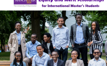 University of Manchester Equity and Merit Scholarships for International Master’s Students