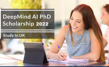 DeepMind Postgraduate Scholarship at University of Birmingham, UK 2022