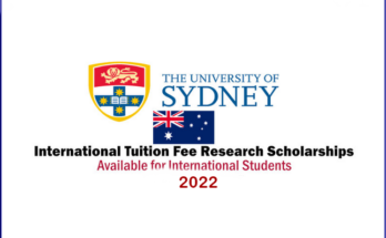 University of Sydney Tuition Fee Research Scholarship for International Students in Australia 2022/2023