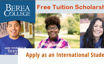 Berea College Free Tuition Scholarship for International Students 2023