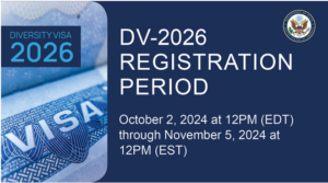 US DV Lottery 2026 Application Online - DV-2026 Diversity Visa Program